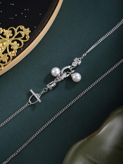 子佩集【灵力觉醒】银S925珍珠惜王妃套链项链【YB7448】双色锁扣双珠2602 商品图7