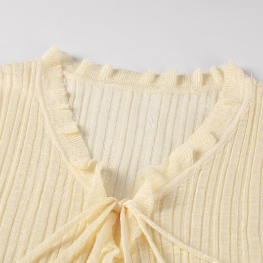 奢姿大码女装2026夏季胖妹妹温柔风抽绳针织开衫格纹吊带裙套装9862960059AB 商品图1