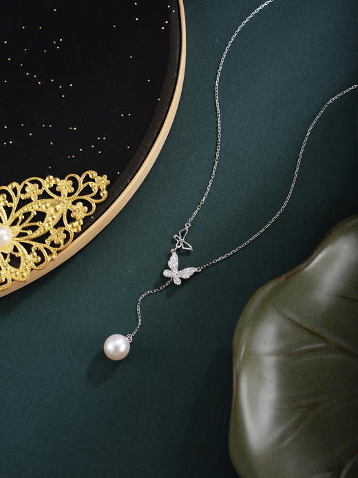 子佩集【浮光蝶梦】银S925珍珠惜王妃套链项链【YL0130】双色蝴蝶2602 商品图4