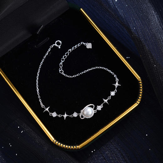 子佩集【环绕星球】S925银珍珠手链【SL070532】珍珠锆石星空2509 商品图0