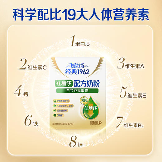 飞鹤牧场 1962佳糖纾配方奶粉盒装 商品图2