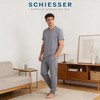 【竹纤维提花平纹系列】SCHIESSER德国舒雅男士竹纤维提花平纹家居外穿短袖长裤套装39/26840H 商品缩略图3