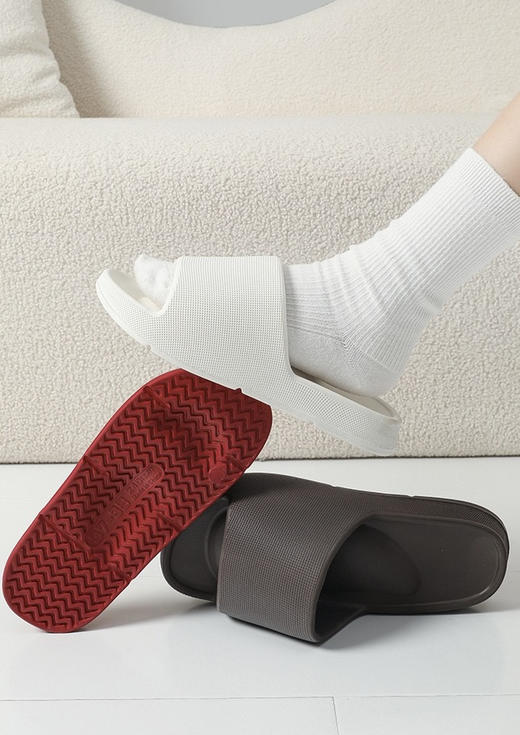 整鞋抑菌防臭~日式足弓支撑浴室防滑抗菌家居室内拖鞋男女宽楦软底凉拖防滑拖鞋 商品图4