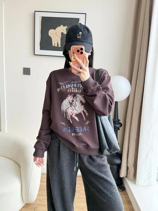 【高品质私服】【MC生肖马年系列彩绘印花卫衣】生肖马年系列卫衣，彩绘印花复刻传统奔马之境G1665-CC【无标出货 介意慎拍】 商品图1