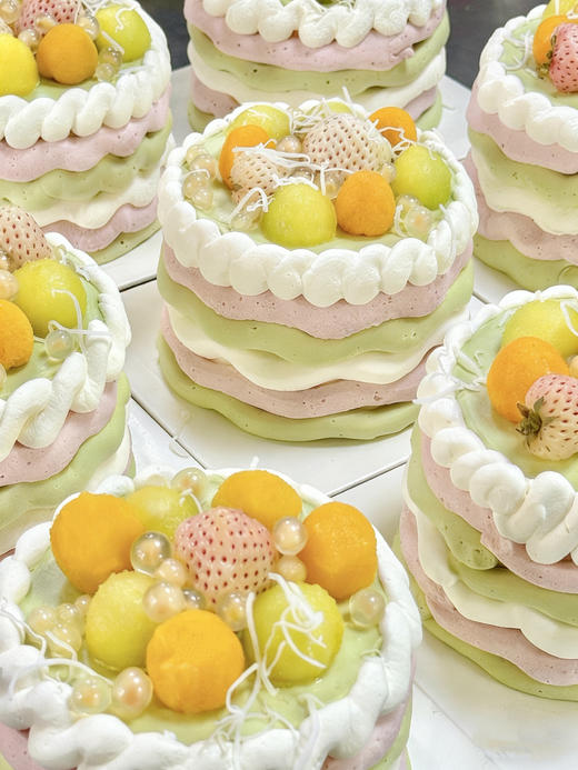 【NEW】油画玫珑 马蹄爆爆珠和清爽水果的美味组合（提前一天预定） 商品图0