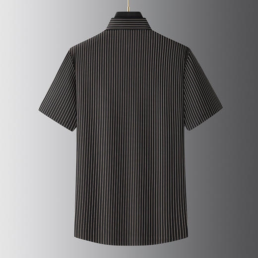 【DKP】大依优型大码男装夏季显瘦细条纹短袖衬衫无痕商务休闲上衣T恤 商品图4