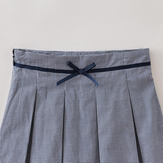 马克珍妮复古格纹女童Miu系纯棉百褶裙2026年夏装新款560606 商品图3