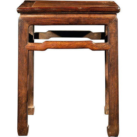 清	黄花梨罗锅枨束腰马蹄腿方凳 商品图5