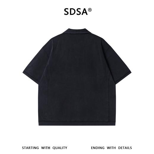 M6025SDSA男装2026新款高贵轻奢潮牌简约半纽扣翻领短袖T恤百搭宽松 商品图4