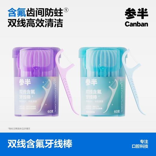 参半双线含氟牙线  棒防蛀剔牙线一次性牙签便携成人薄荷清洁家庭装3.283 商品图2