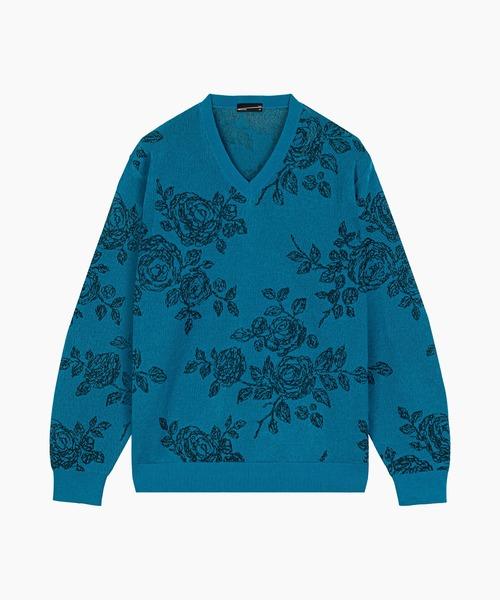 LADMUSICIAN 手绘花朵V领上衣 商品图0