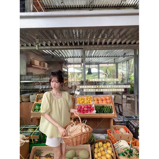 金蘑菇菇 盛夏真如意 / Do@n氧气感衬衫 亲肤100棉 商品图5