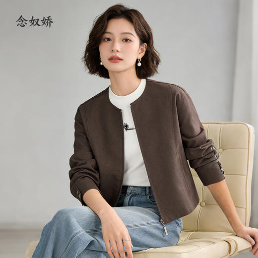 【商场同款】CNJ6323 “ 摩卡外套 ” 棉麻材质穿着有型  小T版型利落好穿 商品图7