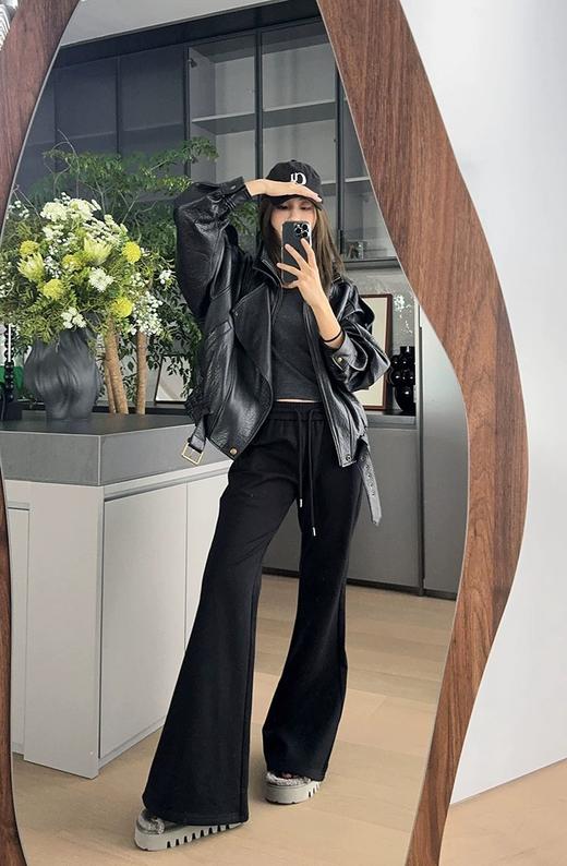 百家好同款空气层春夏秋松紧腰神仙显瘦喇叭裤 商品图8