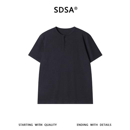36275SDSA男装2026新款高贵轻奢韩版简约半纽扣圆领短袖T恤百搭简约潮 商品图1