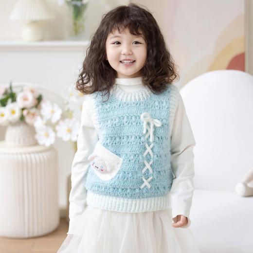 苏苏姐家奶糖系带马甲手工diy编织钩针梦羽195g毛线衣服材料包 商品图1