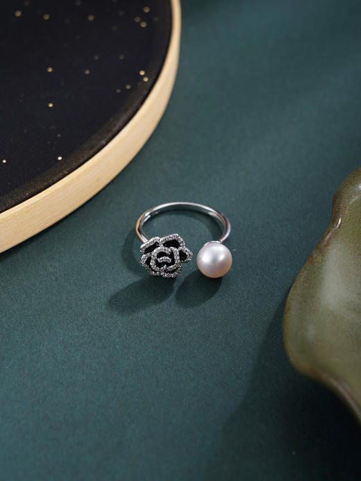 子佩集【暗夜玫瑰】银S925珍珠惜王妃戒指【R2063】双色黑玫瑰2602 商品图9