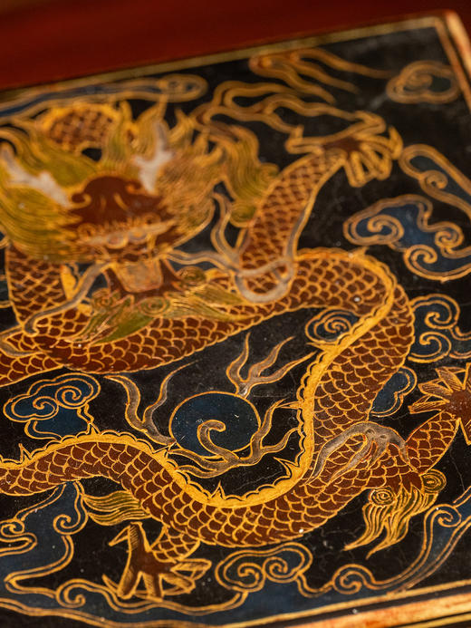 民国	大漆描金云龙纹印盒 商品图3