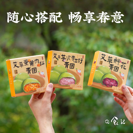 日食记常温青团艾草鲜花青团蛋黄肉松芋泥奇亚籽青团糕点即食 商品图6