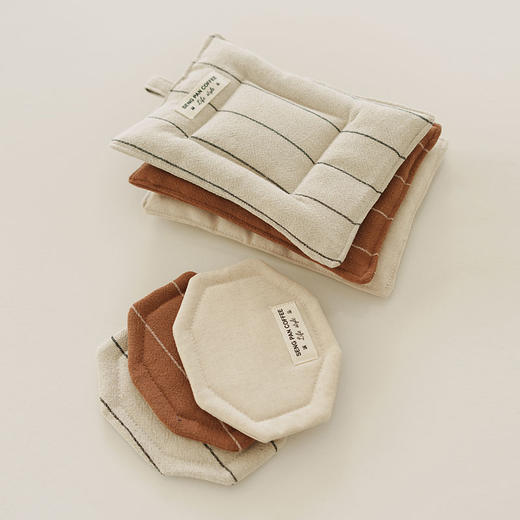 诚品咖啡定制周边棉麻简约杯垫 3色可选 商品图2