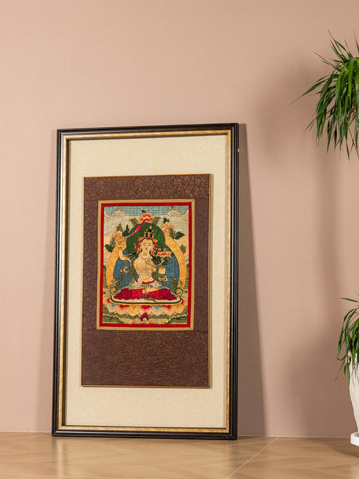 清	刺绣文殊菩萨唐卡 商品图3