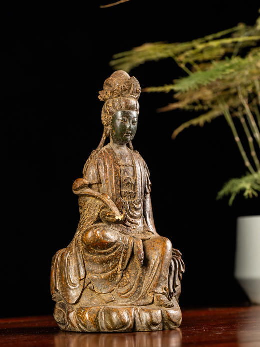 清	竹雕如意观音像 商品图0