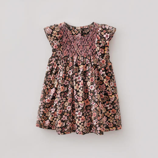 马克珍妮落日花园女童纯棉蝴蝶袖连衣裙2026年夏装新款561060 商品图2