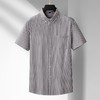 【DM】【纯棉】大依优型大码男装夏季竖条纹短袖衬衫商务休闲上衣T恤320 商品缩略图1