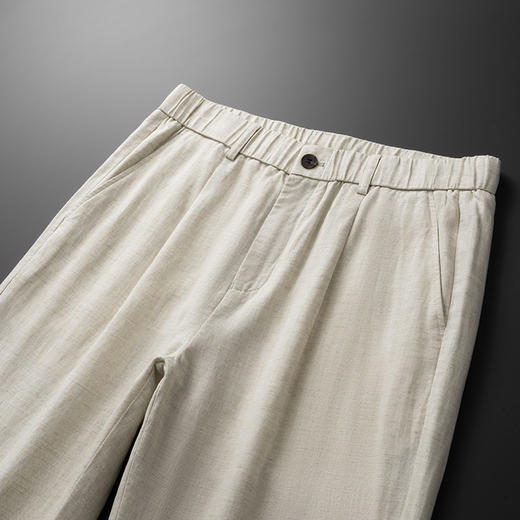 【DKP】【莱赛尔亚麻】大依优型大码男装松紧腰休闲运动裤夏季舒适休闲长裤商务休闲裤315 商品图3