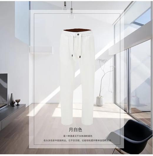 意式老钱风/时髦杀手锏   男士天丝麻夏季休闲长裤… 商品图1