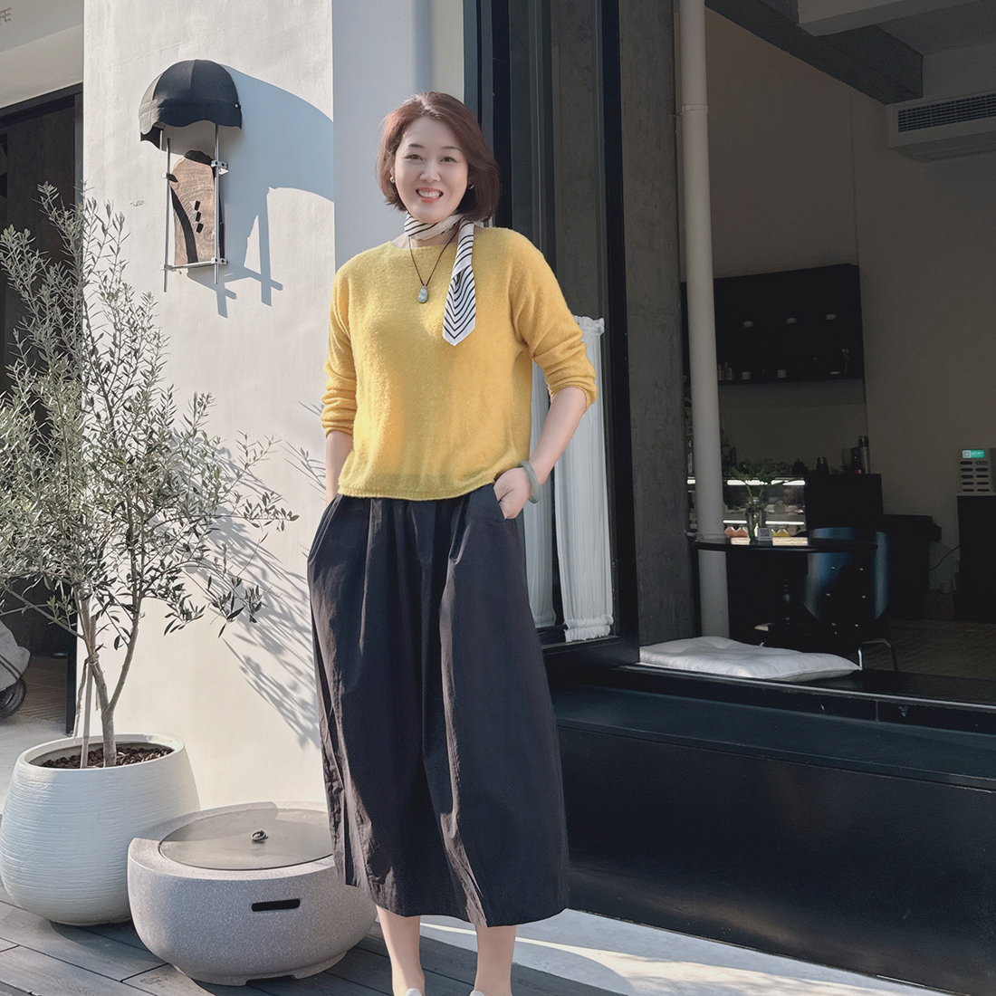 火桐hooton Bubble 60高支精梳长绒棉松紧腰花苞半身裙