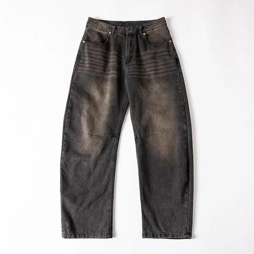 春秋2026新款复古水洗宽松男士牛仔裤高街弯刀裤裤子 商品图4