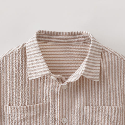 马克珍妮条纹假日男童泡泡棉衬衫套装2026年夏装新款560370 商品图4