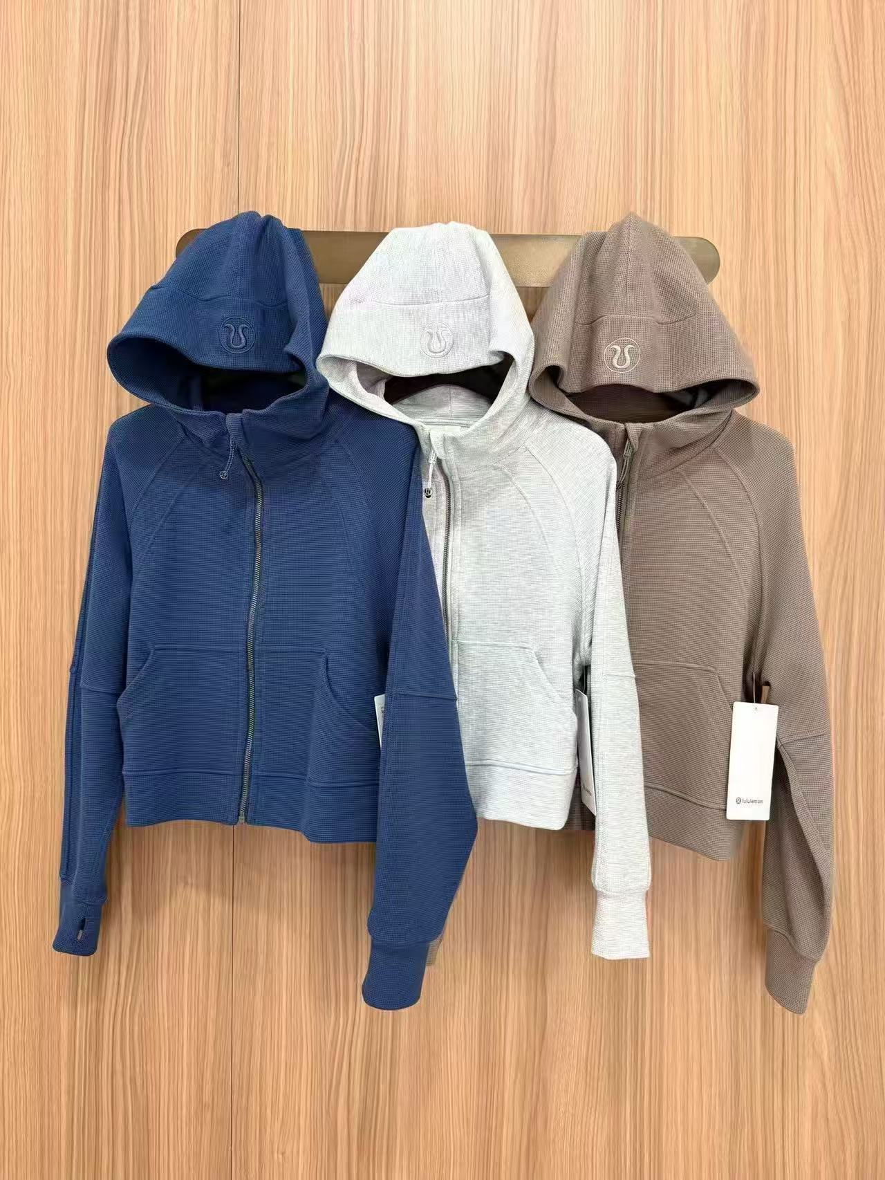 Lulu 新款面料薄款Scuba💙华夫格外套