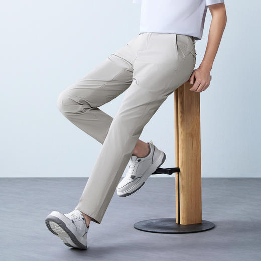 【瞬间凉感】柒牌男式休闲梭织长裤26春夏新品百搭松紧腰直筒裤 130H71610 商品图1