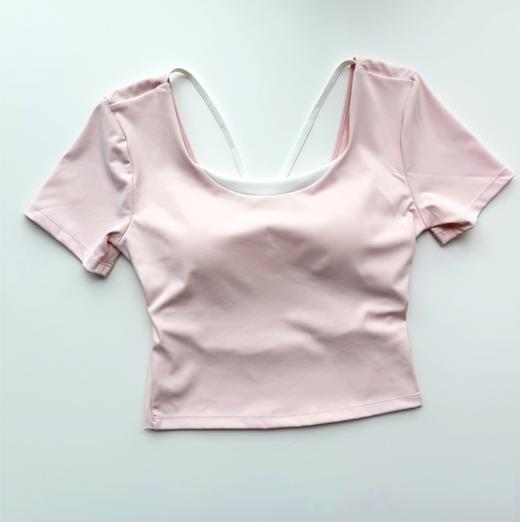 壁虎瑜伽【2603SY510】蝴蝶美背一体杯短袖（一体式胸垫）【5天发货】 商品图4