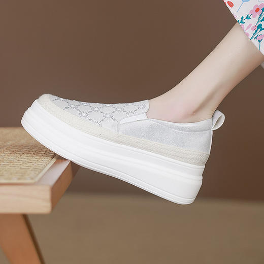 【预售5天】百搭厚底时尚薄款夏季春季女鞋单鞋小白鞋足路缘新款女鞋高跟厚底ZMXY&ZM2481-1 商品图5