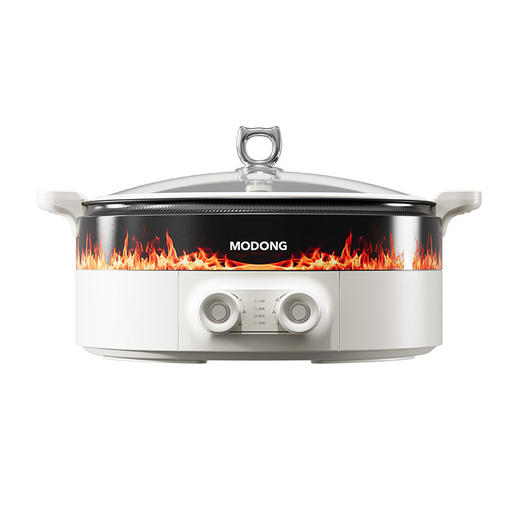 摩动欢聚多功能火焰电火锅家用网红鸳鸯锅一体式多功能大容量火锅 商品图4