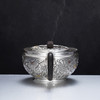 子佩集【花开福瑞】S999银摆件【ZJ039】茶具花朵嵌金平盖小茶壶2509 商品缩略图2