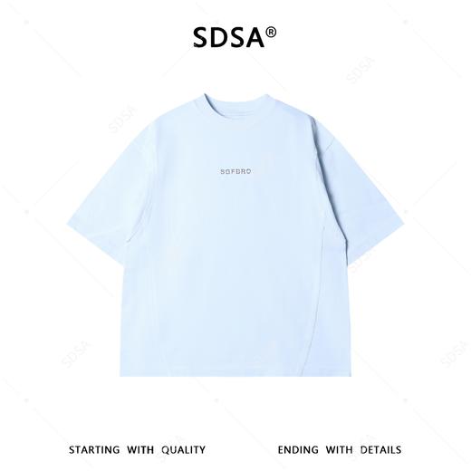 SDSA男装2026新款高贵轻奢美式时尚裁剪印花字母圆领短袖T恤百搭 商品图1