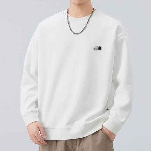 半身缘男装 春季宽松微阔版圆领简约卫衣261212P04510206 商品图1