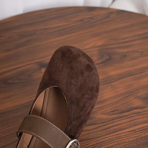 意大利凯撒KAISER 复古圆头玛丽珍绒面一字带单鞋 5色可选 商品图9