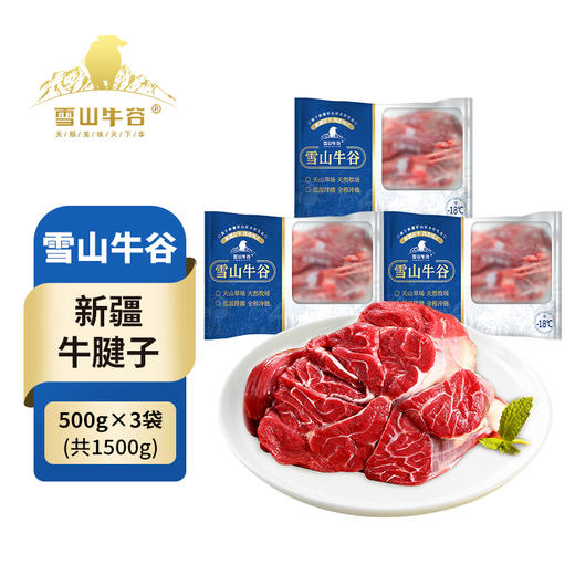 【冷冻】【雪山牛谷】新疆精选牛腱子500g*3袋 商品图0