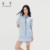 学院风』桑蚕丝家居服领带短袖套装女休闲宽松外穿 商品缩略图3