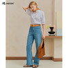 【“微瑕疵”新品特惠出清】波顿女士牛仔宽松高腰弹力直筒长裤*LE515126 商品缩略图1