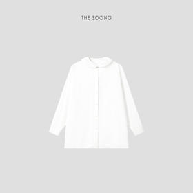 THESOONG"鱼骨衬衫"匹马棉亚麻12针鱼丝线白色衬衫外套8660