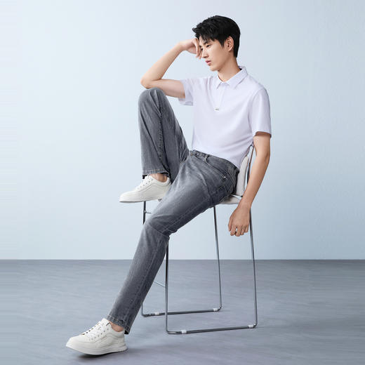 【瞬间凉感】柒牌牛仔裤2026夏季新款高弹洗水休闲长裤子 130H70730 商品图1