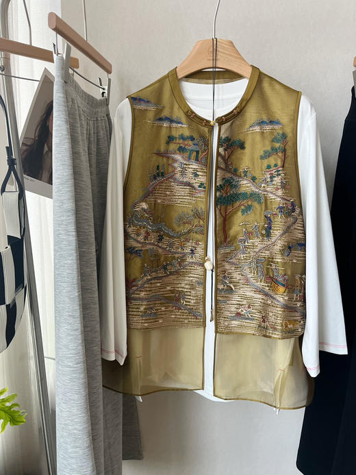 【中式之美】噢蜜ooomeooo真丝刺绣马甲 商品图14