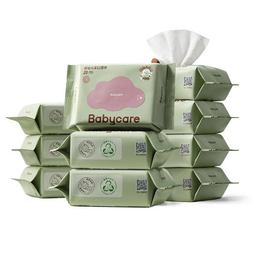 【布一样厚拉扯不变形】babycare婴幼儿湿纸巾手口屁专用儿童新生宝宝家庭小包便携式20抽。xa 商品图4