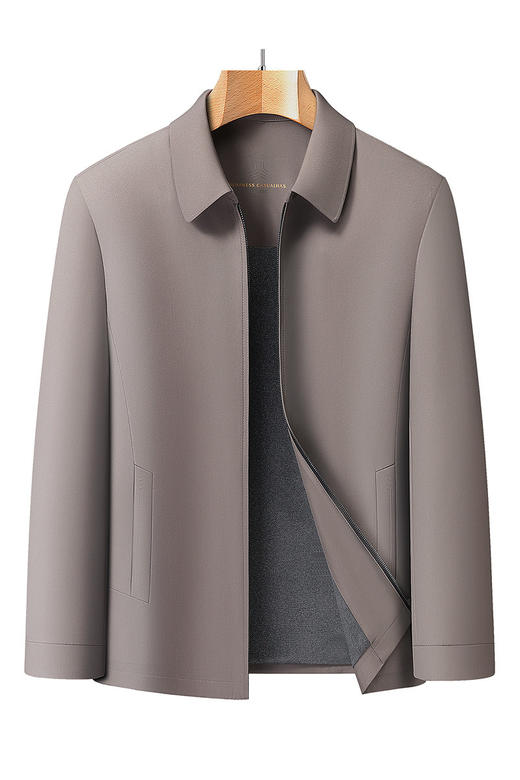 【DLC】大依优型大码男装春季翻领夹克外套休闲运动百搭外套上衣加肥加大 商品图5